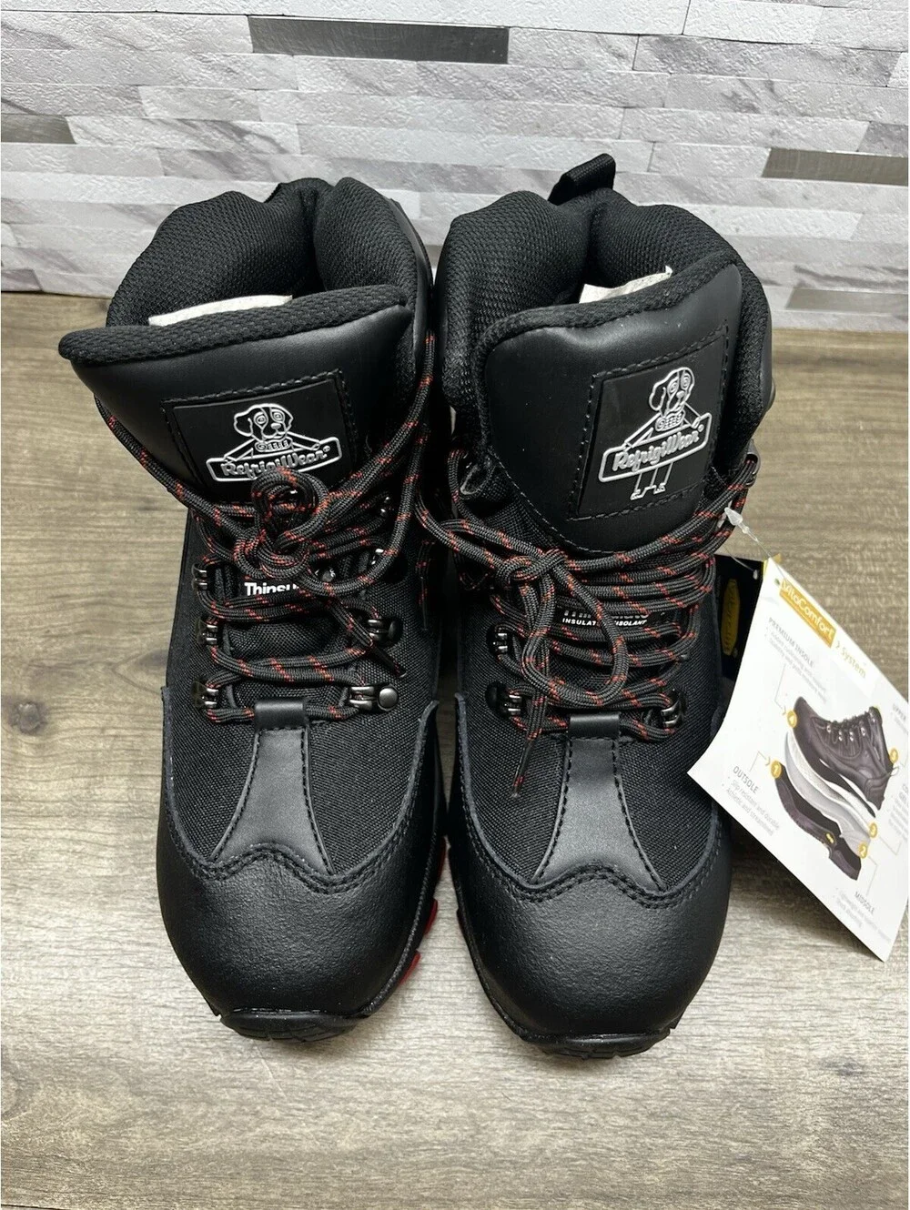 RefrigiWear Men's 6.5 Women’s 8 Black Widow™ Icetrek Vibram Soles Boots